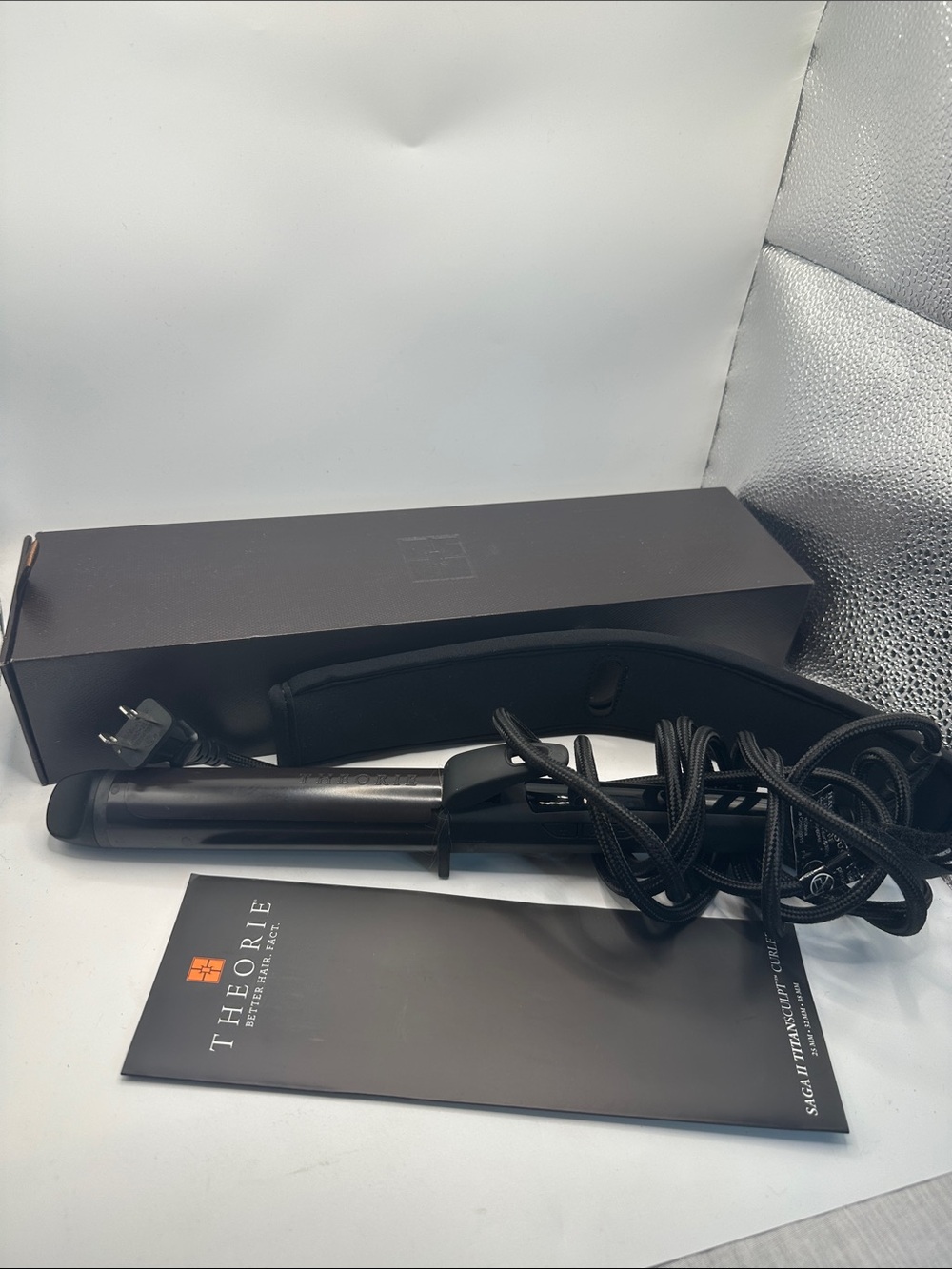 Theorie Black Hair Curling Wand with Box